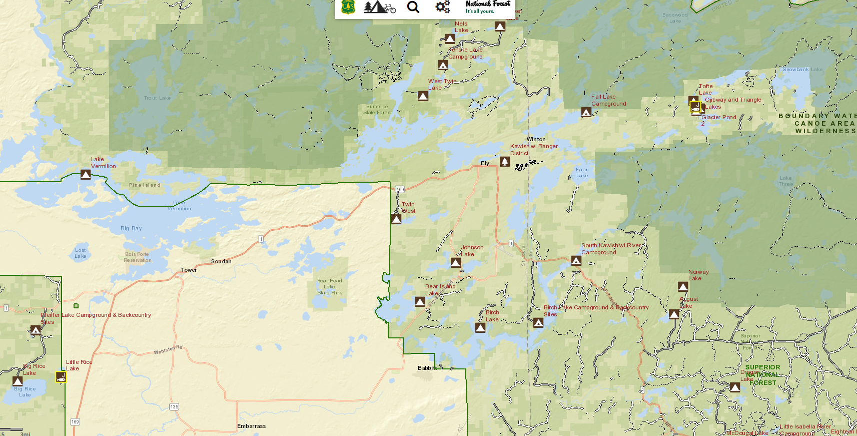 Nearby National Forests